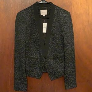 Black Leopard Blazer NWT